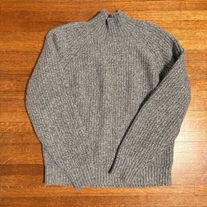 Abercrombie‎ Fitch Womens Oversized Mock Neck Sweater XS Gray Knit Soft